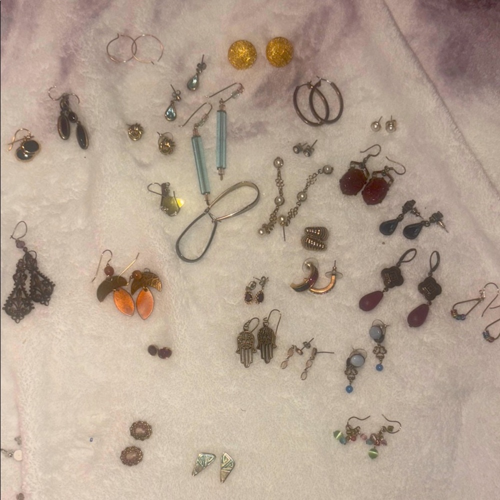 Elegant Multi-Color Earring Set of 27 Pairs